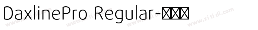 DaxlinePro Regular字体转换